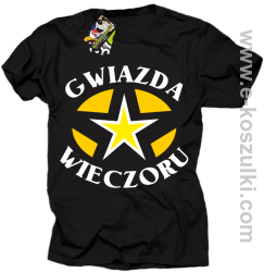 Gwiazda wieczoru - koszulka męska czarna
