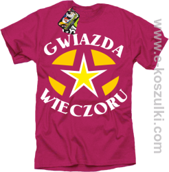 Gwiazda wieczoru - koszulka męska różowa