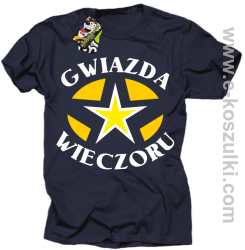 Gwiazda wieczoru - koszulka męska granatowa