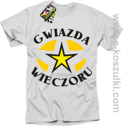 Gwiazda wieczoru - koszulka męska biała