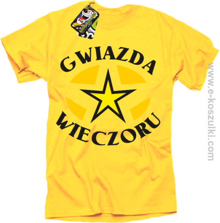 Gwiazda wieczoru - koszulka męska żółta