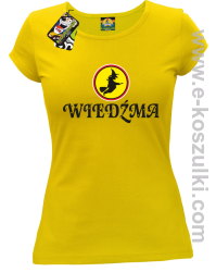 Wiedźma- koszulka damska yellow