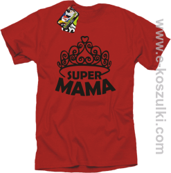 Super Mama korona Miss - koszulka damska STANDARD czerwona
