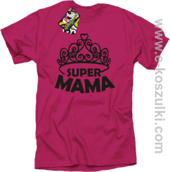 Super Mama korona Miss - koszulka damska STANDARD różowa