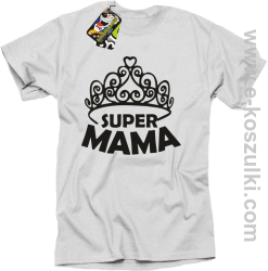 Super Mama korona Miss - koszulka damska STANDARD biała