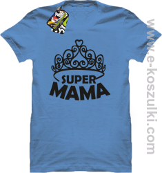 Super Mama korona Miss - koszulka damska STANDARD błękitna