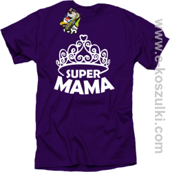 Super Mama korona Miss - koszulka damska STANDARD fioletowa