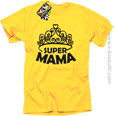 Super Mama korona Miss - koszulka damska STANDARD żółta