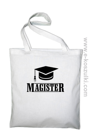 Czapka studencka Pan Magister - torba eko z nadrukiem biała