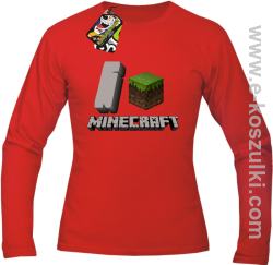 I love Minecraft - longsleeve czerwony