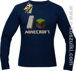 I love Minecraft - longsleeve granatowy