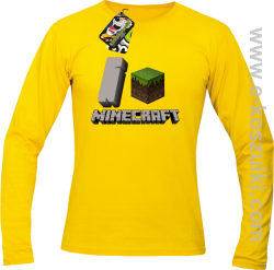 I love Minecraft - longsleeve żółty