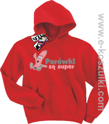 Parówki są super bluza dziecięca - czerwony