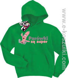 Parówki są super bluza dziecięca - zielony