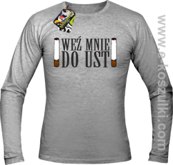 Weź mnie do ust - longsleeve męski melanż