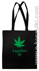 Legalize it gandzia ganja - Eco torba czarna