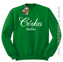 Córka idealna - bluza bez kaptura zielony