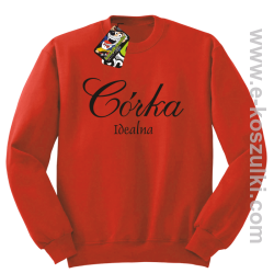 Córka idealna - bluza bez kaptura czerwony