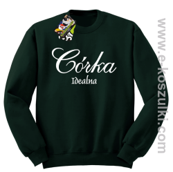 Córka idealna - bluza bez kaptura butelkowy