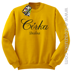 Córka idealna - bluza bez kaptura żółty