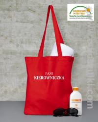 Pani kierowniczka - ECO torba czerwony