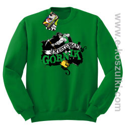 Emerytowany górnik Zielony Górniczy - bluza bez kaptura standard zielona