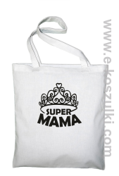 Super Mama korona Miss - torba eko bawełniana biała