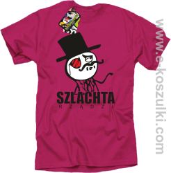 Szlachta rządzi - koszulka męska różowa