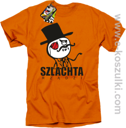 Szlachta rządzi - koszulka męska pomarańczowa