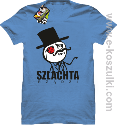 Szlachta rządzi - koszulka męska błękitna