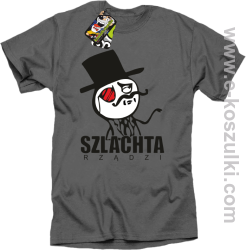 Szlachta rządzi - koszulka męska szara