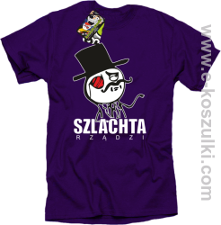Szlachta rządzi - koszulka męska fioletowa