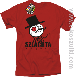 Szlachta rządzi - koszulka męska czerwona
