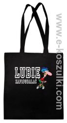 Lubie zapierdalać - rowerzysta - torba z nadrukiem czarny