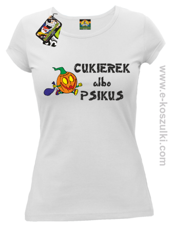 Cukierek albo psikus Halloween - koszulka damska