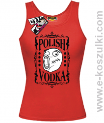Polish Vodka - top damski - czerwony