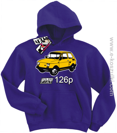 Fiat 126p bluza dziecięca - fioletowy