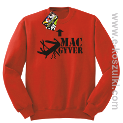 Mac Gyver - bluza  bez kaptura czerwona