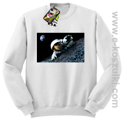 Kosmonauta na księżycu - bluza bez kaptura biała