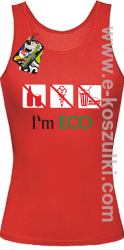 I'm ECO NO EAT - top damski czerwony