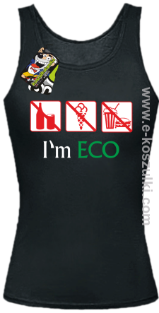 I'm ECO NO EAT - top damski czarny