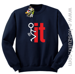 I fuck it  symbol - bluza bez kaptura granatowy