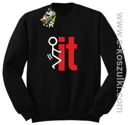 I fuck it  symbol - bluza bez kaptura czarny