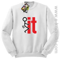 I fuck it  symbol - bluza bez kaptura biały