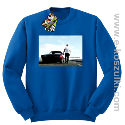 Fast furious all roads lead to this - bluza bez kaptura niebieska