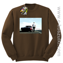 Fast furious all roads lead to this - bluza bez kaptura brązowy