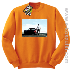 Fast furious all roads lead to this - bluza bez kaptura pomarańczowa