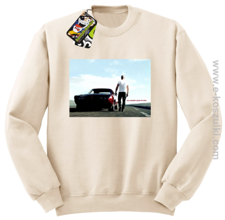 Fast furious all roads lead to this - bluza bez kaptura beżowa
