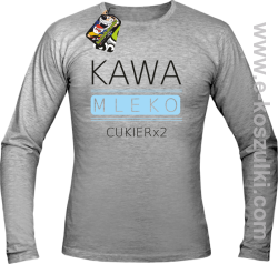 Kawa mleko cukier - longsleeve męski melanżowy