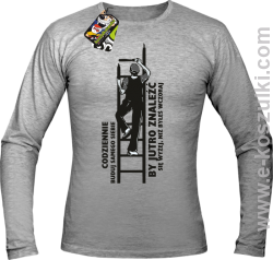 Codziennie buduj samego siebie by jutro znaleźć się wyżej niż byłeś wczoraj - longsleeve męski melanżowy